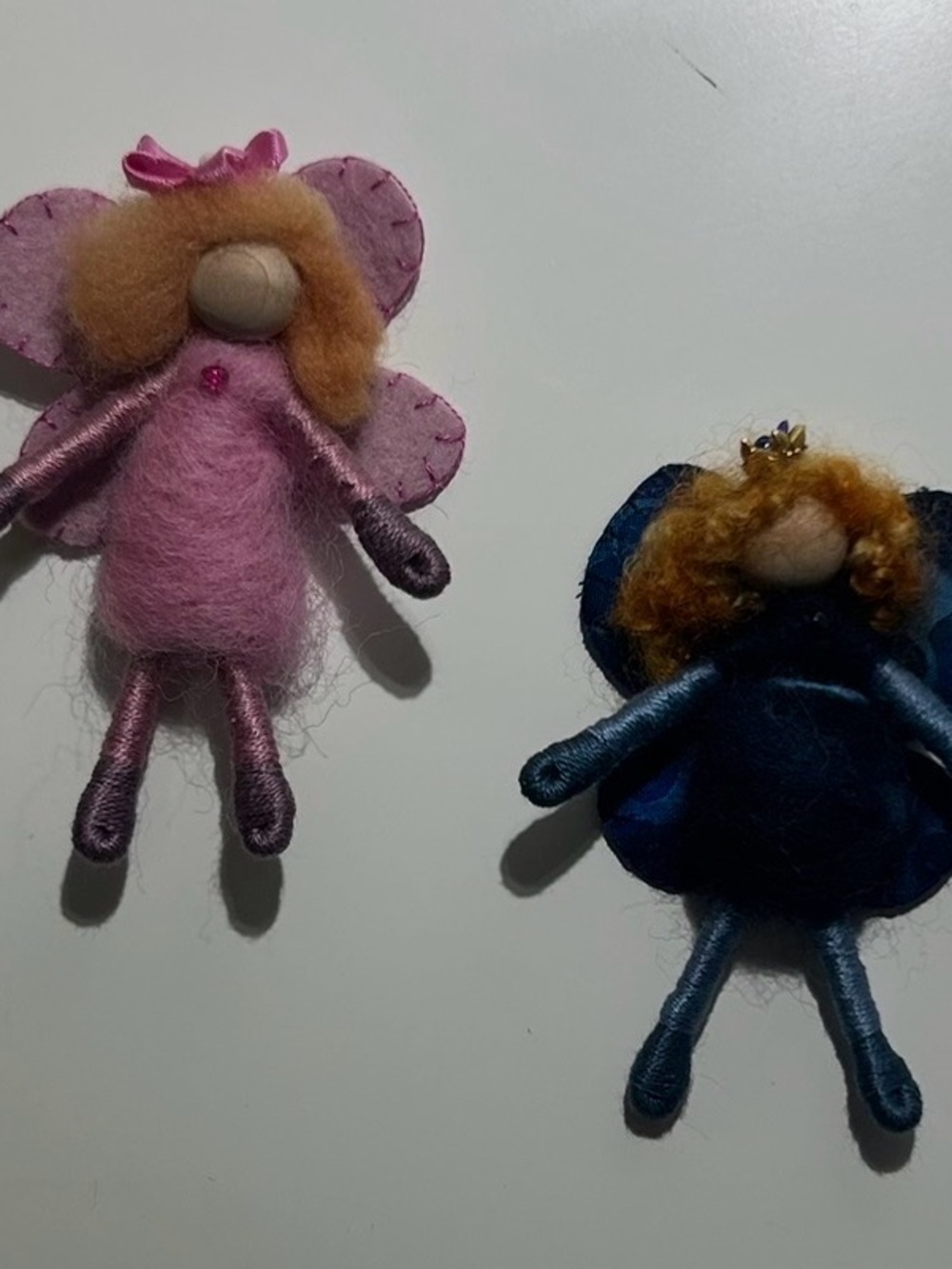 Needle-felted Fairies made by Kim Cerrudo Petosky Michigan